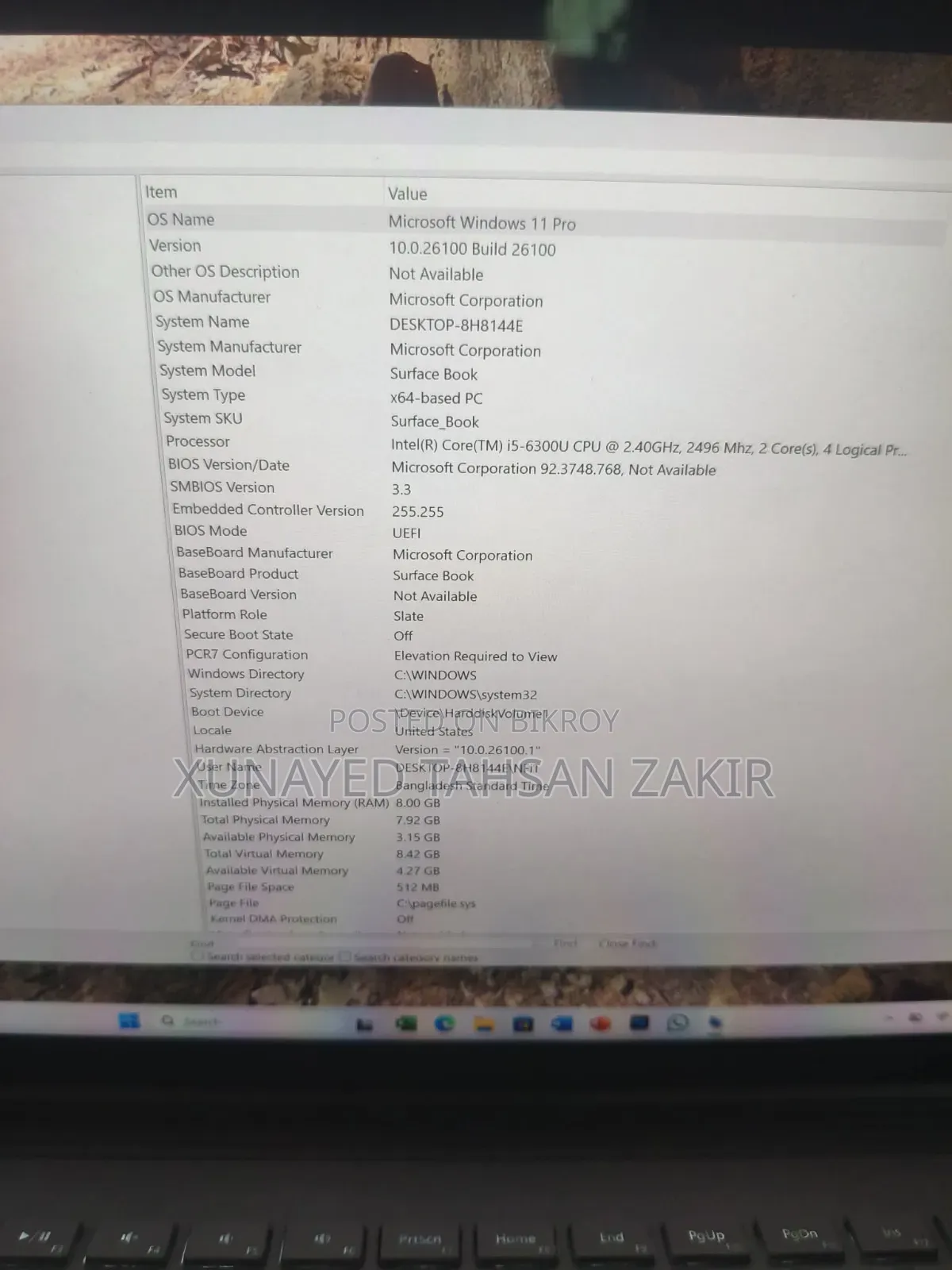 Laptop Microsoft Surface 8GB Intel Core i5 SSD 128GB