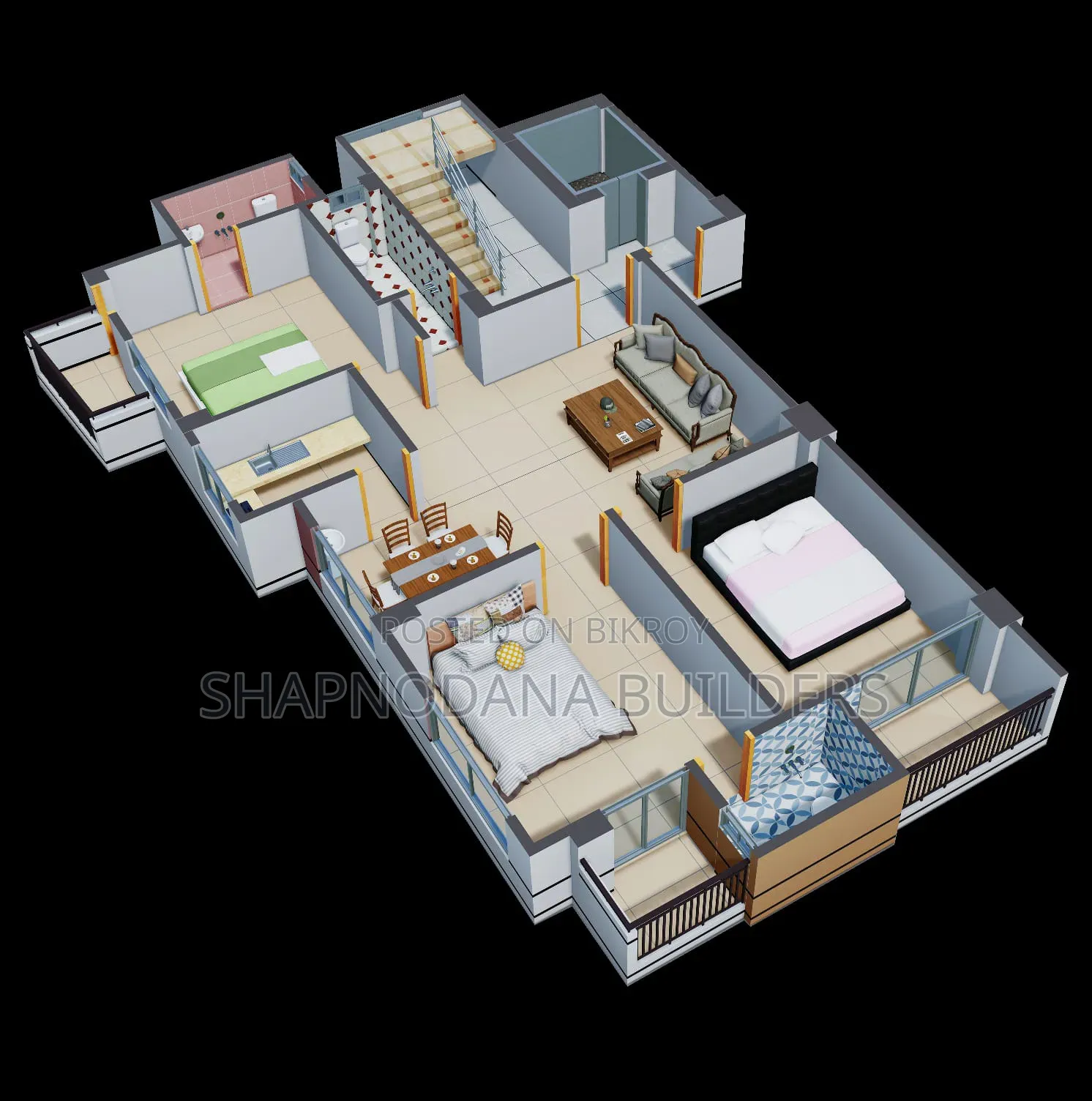 3 Bedroom Flat Sell in Mohammadpur
