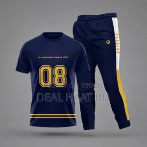 Stylish Sports Track Suit Full Set T Shirt Trouser