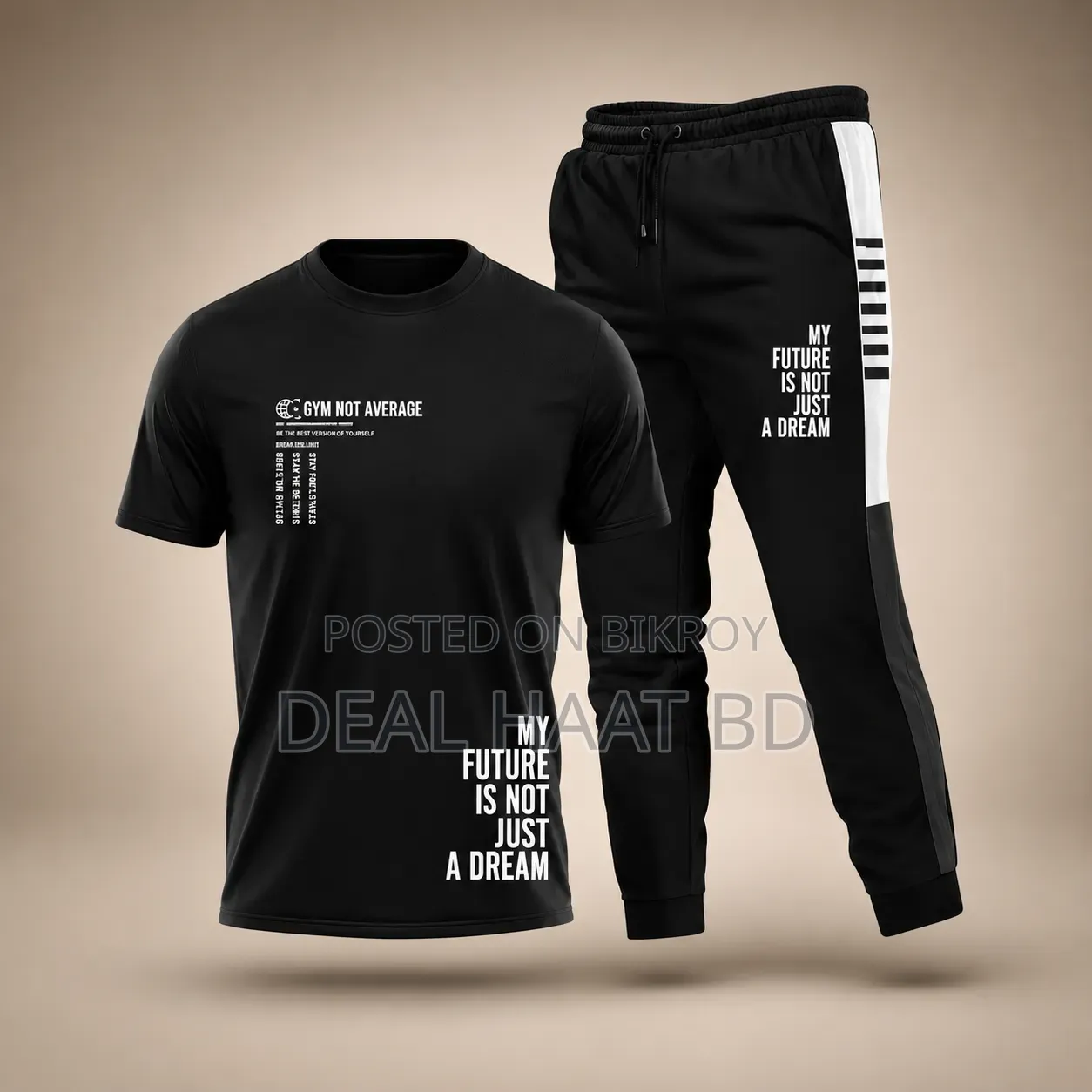 Stylish Sports Track Suit Full Set T Shirt Trouser