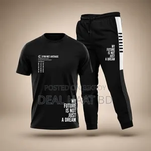 Stylish Sports Track Suit Full Set T Shirt Trouser