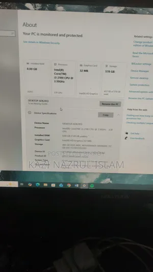 Desktop Computer Gigabyte GB-BACE-3160 8GB Intel Core I3 SSD 700GB