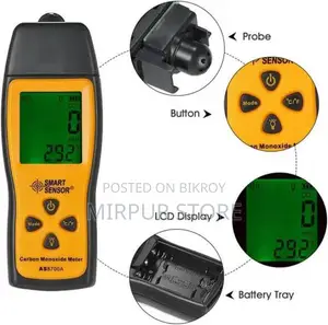 Carbon Monoxide Gas Detector Meter Smart Sensor AS8700A