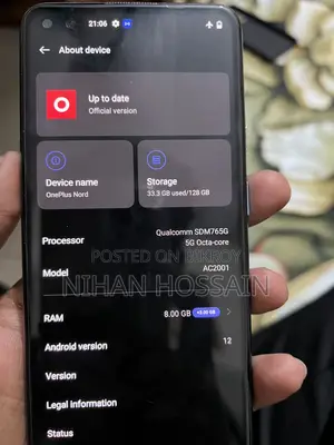 New OnePlus Nord 5 256 GB Blue