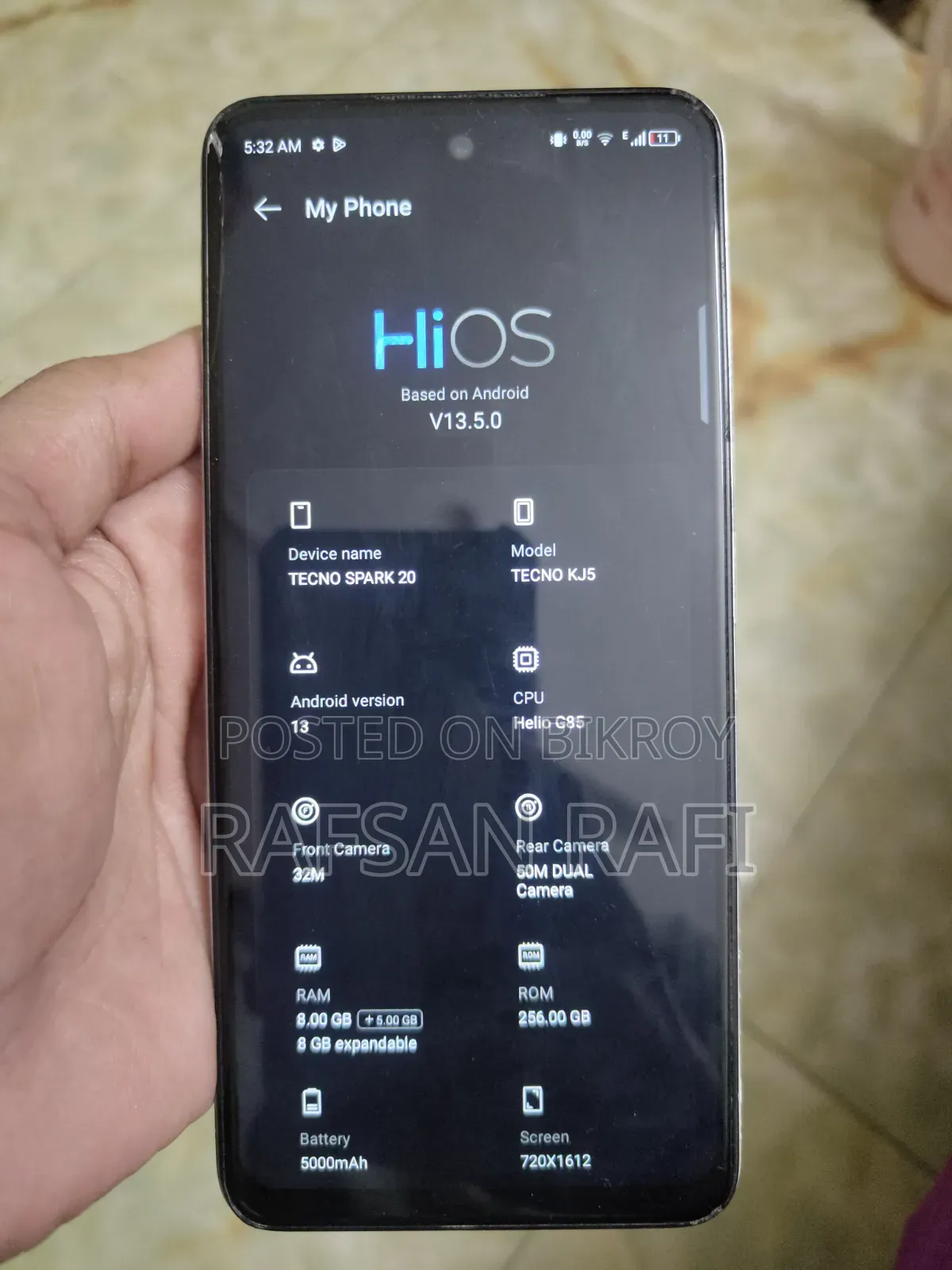 Tecno Spark 20 256 GB Rose Gold