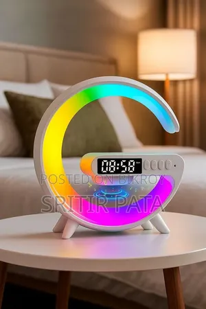 G63 4 in 1 Bluetooth Speaker Wireless Charger RGB Night Light