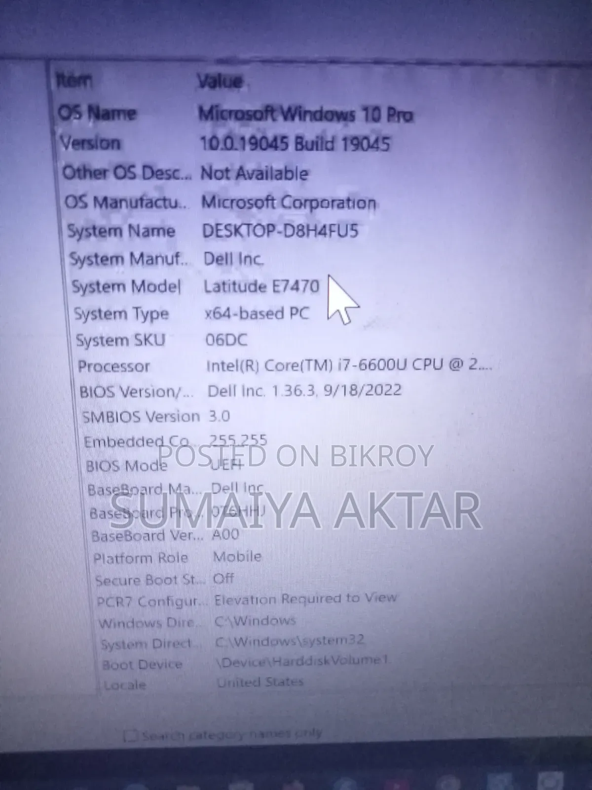 Laptop Dell Latitude 7490 8GB Intel Core i7 SSD 256GB