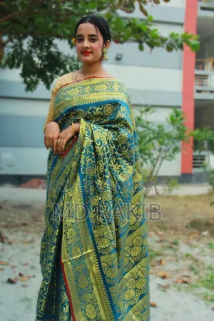সিল্ক কাতান শাড়ি মনোমুগ্ধকর ডিজাইনের অরিজিনাল সিরাজগঞ্জের