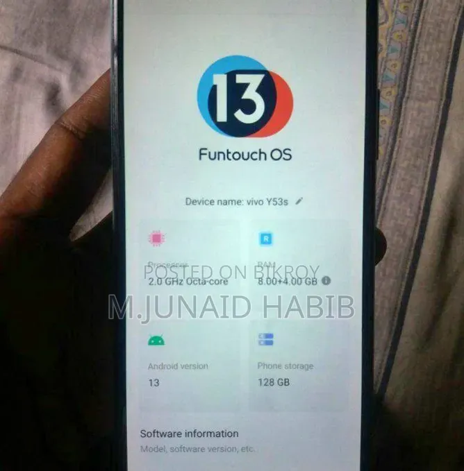 Vivo Y53s 128 GB Blue