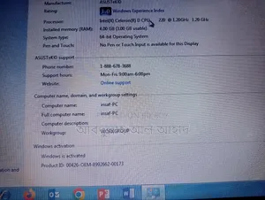 Laptop ASUS A42F 4GB Intel Celeron SSD 128GB
