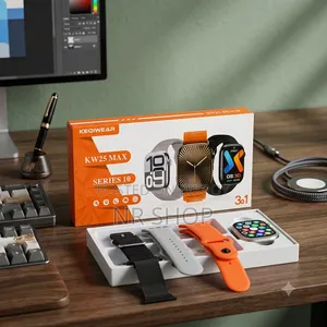 KEQIWEAR KW25 MAX Smart Watch (3 Strap Combo)