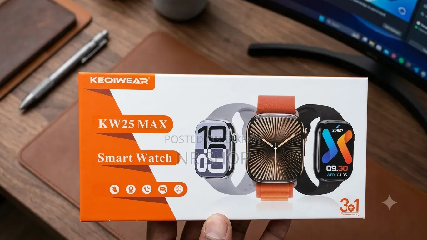  KEQIWEAR KW25 MAX Smart Watch (3 Strap Combo)
