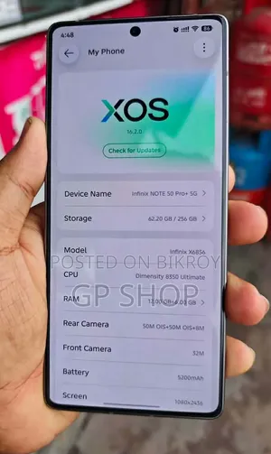 নতুন Infinix Note 50 Pro+ ২৫৬ জিবি ব্ল্যাক