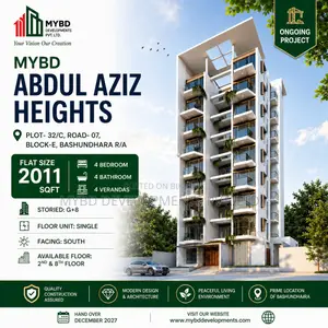 ৪ বেডরুমের অ্যাপার্টমেন্ট মাইবিডি আব্দুল আজিজ, বসুন্ধরা বিক্রয়ের জন্য
