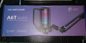 FIFINE AmpliGame A6T RGB USB Condenser Microphone With Boom Arm