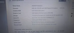 HP Laptop 8GB AMD A6 256GB SSD