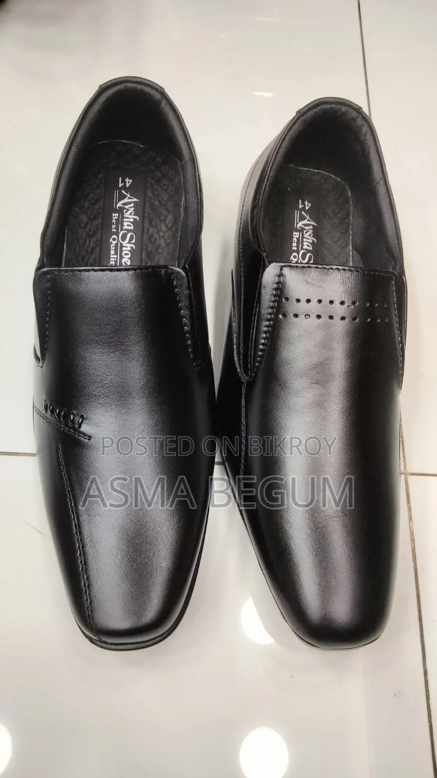 Men's Black Formal Shoe Slide