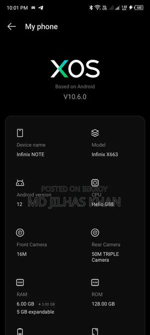 Infinix Note 12 128 GB Black