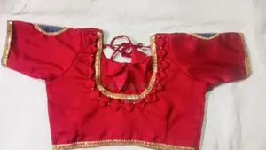 হ্যান্ডমেড প্রিন্সেস কাট ব্লাউজ | সুন্দর ব্যাক ডিজাইন | টিস্যু সিল্ক