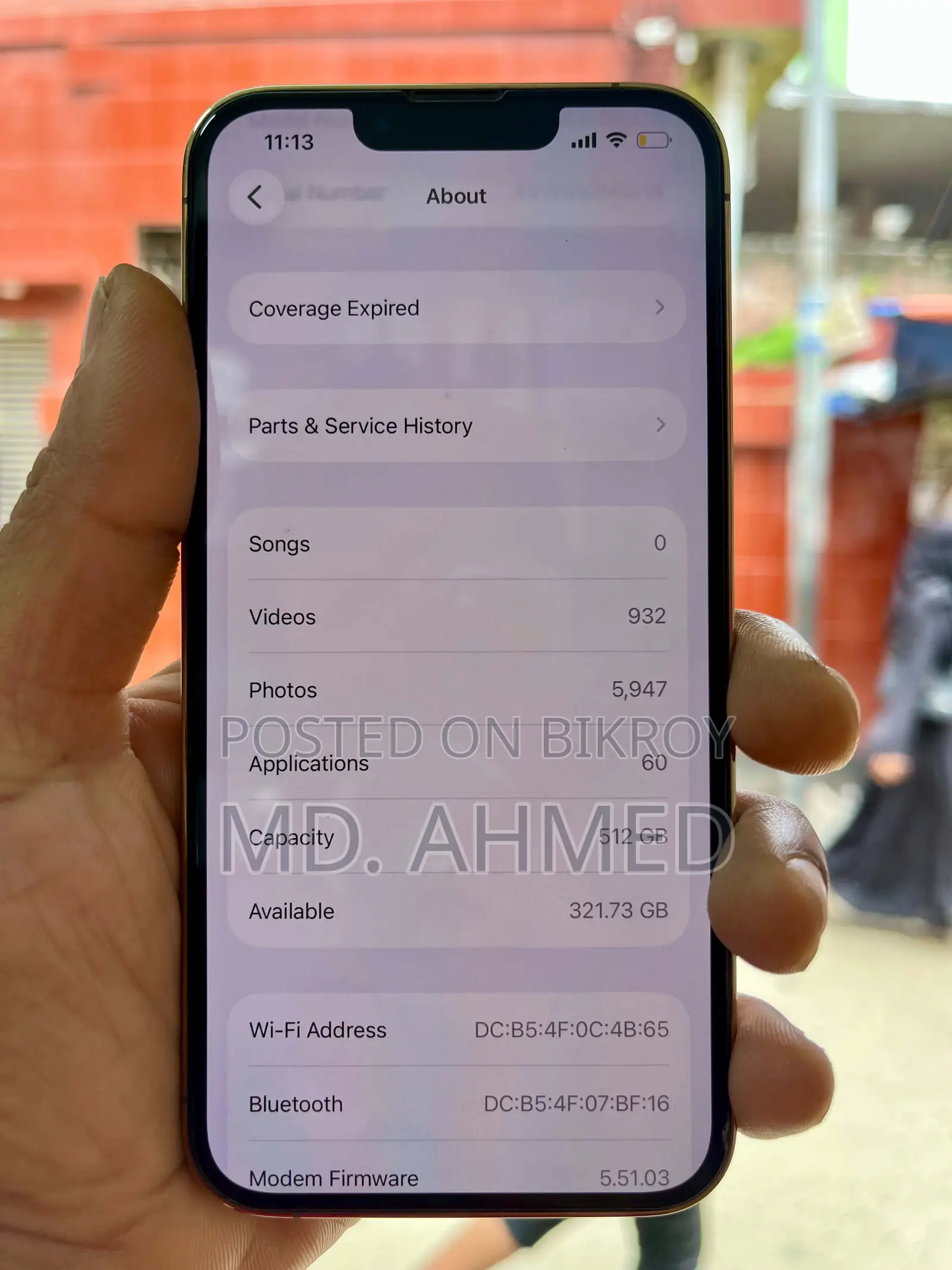 অ্যাপল আইফোন ১৩ প্রো ৫১২ জিবি রোজ গোল্ড