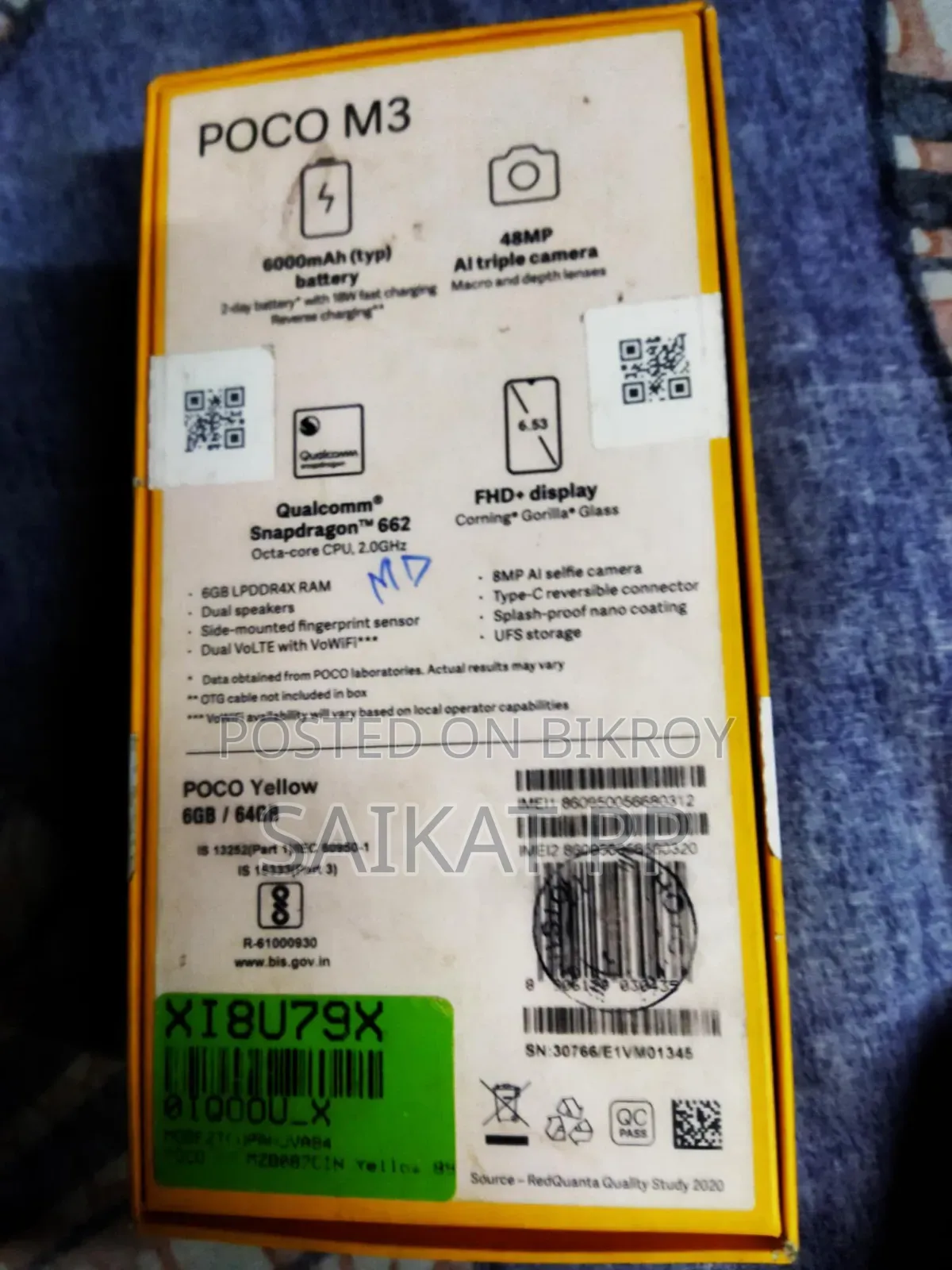 Xiaomi Poco M3 64 GB Blue