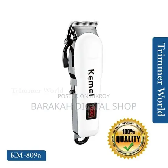 Kemei KM-809A Professional Rechargeable Hair Clipper Trimmer