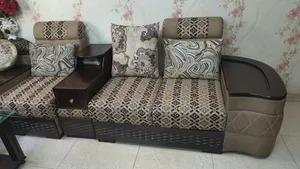 L-Shape Canadian Wood Sofa Set