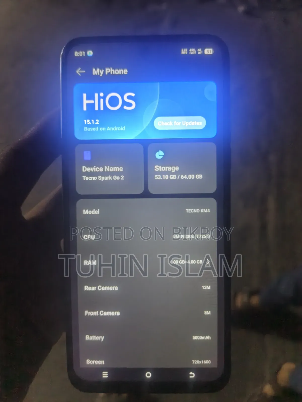Tecno Spark Go 64 GB White