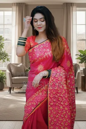 Kubari Resham Silk Saree with Blouse Piece