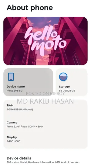 Motorola G96 5G 128 GB Gray