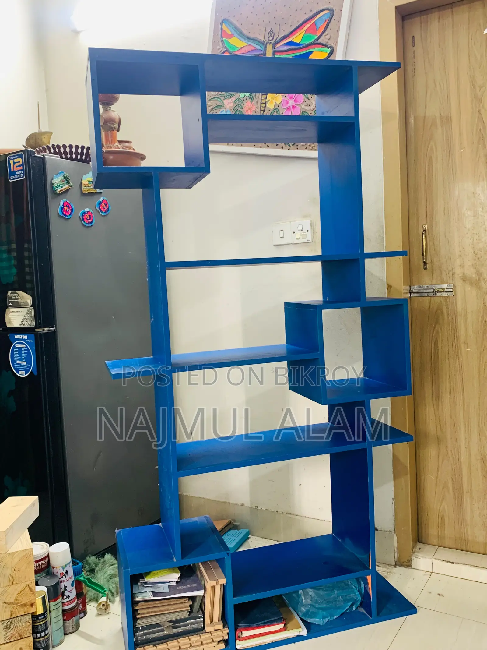 Blue Partex Multi-Purpose Bookshelf | Display Organizer | 67” ×35”
