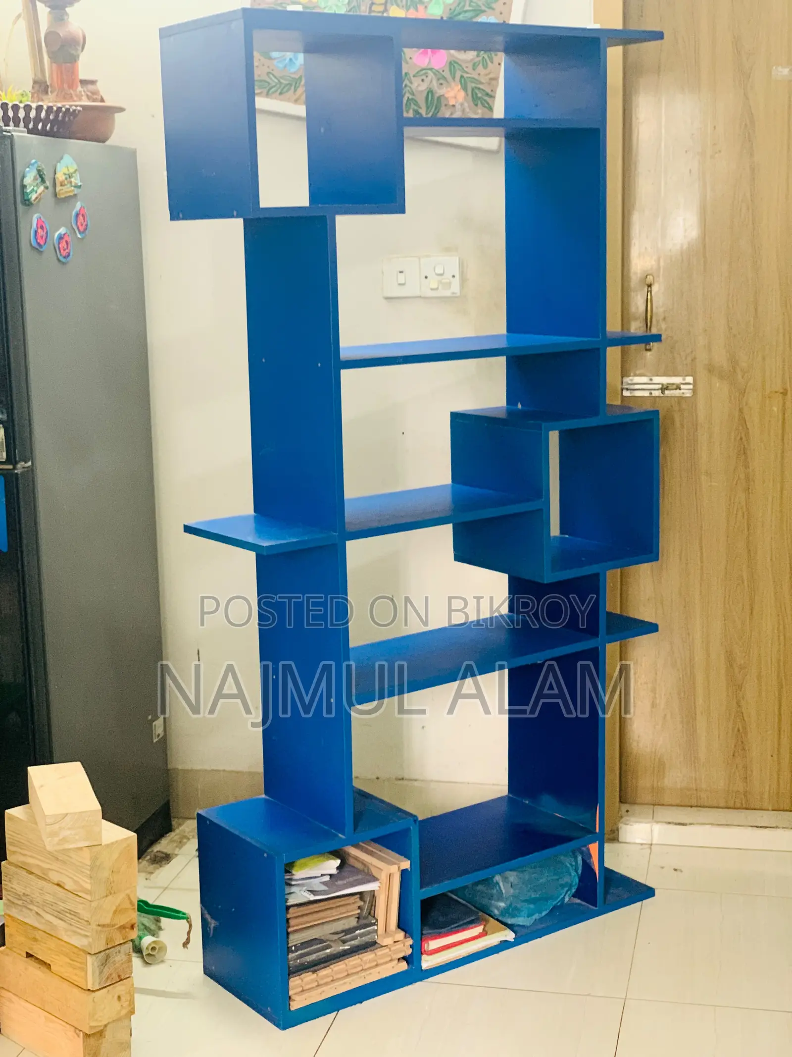Blue Partex Multi-Purpose Bookshelf | Display Organizer | 67” ×35”