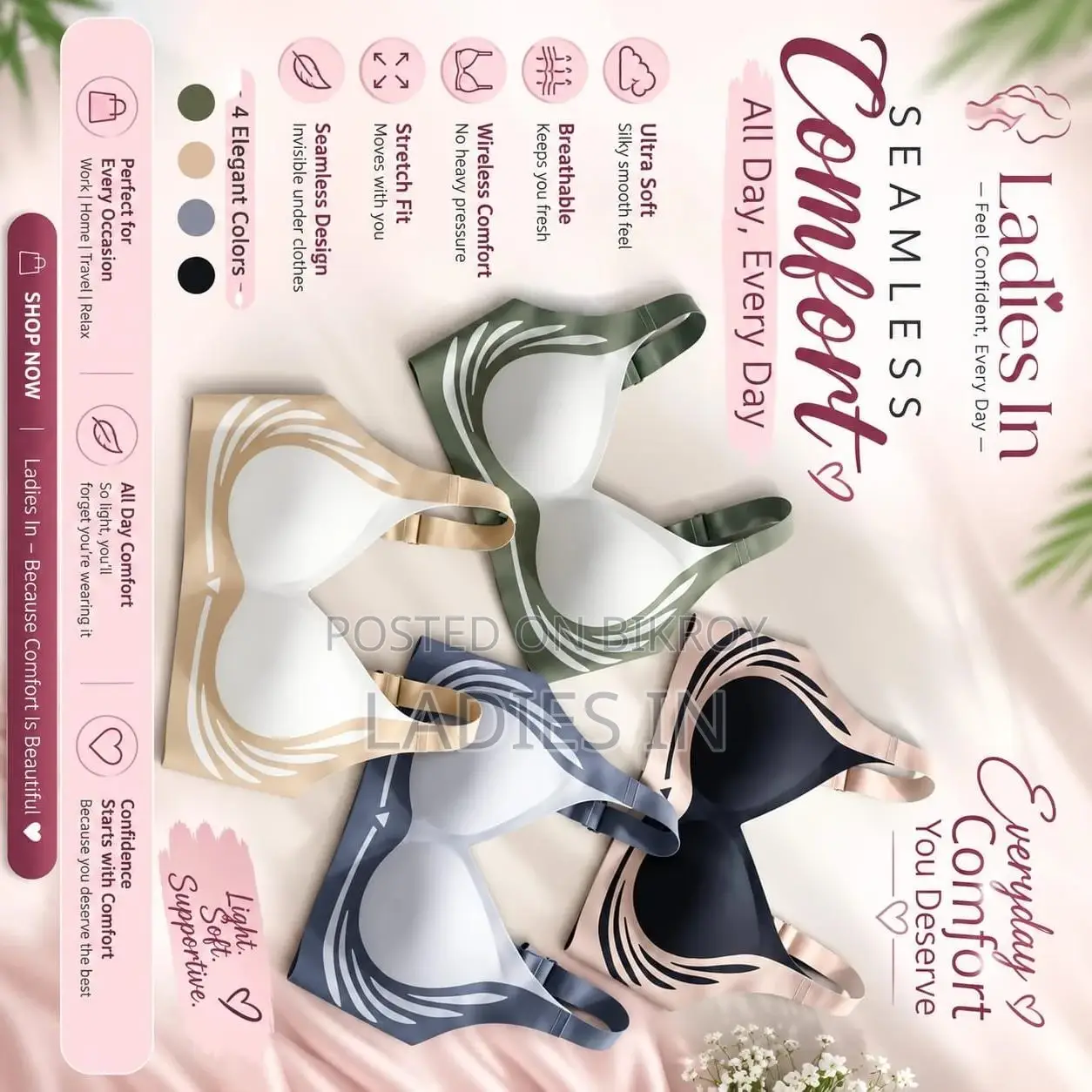 Comfort Fit Padded Bra – Soft Fabric for Everyday Use
