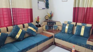 Premium L-Shape Wooden Sofa Set