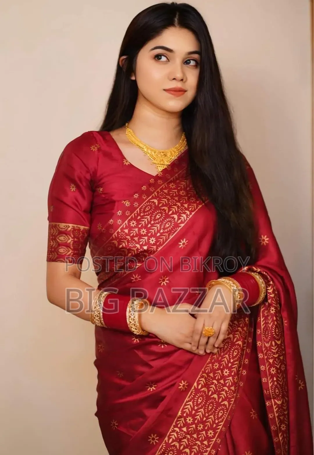 Japani Silk Skin Print Sharee With Blouse Piece