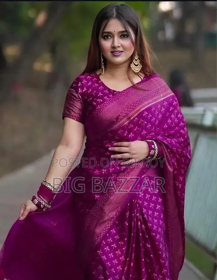 Japani Silk Skin Print Sharee With Blouse Piece