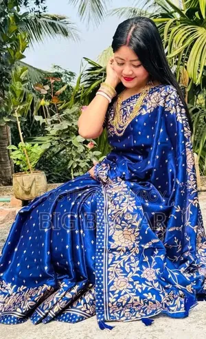 Japani Silk Skin Print Sharee With Blouse Piece