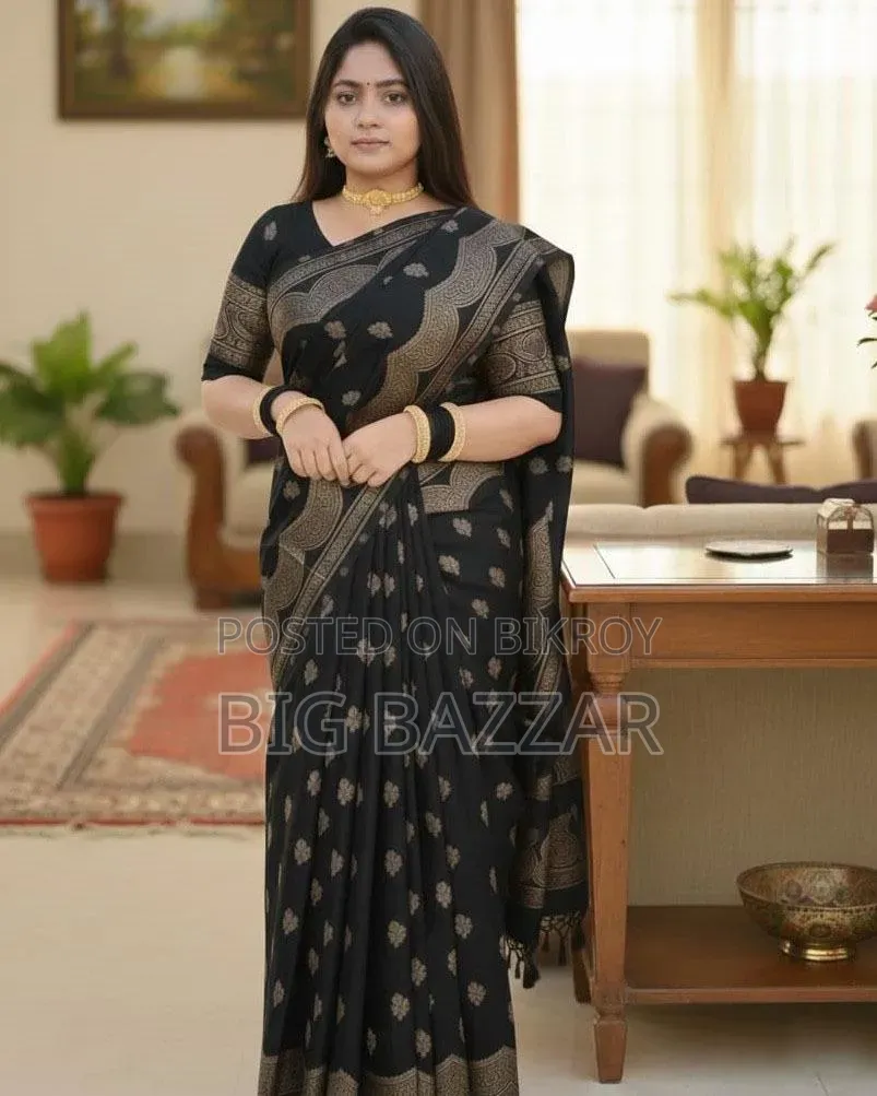 Japani Silk Skin Print Sharee With Blouse Piece