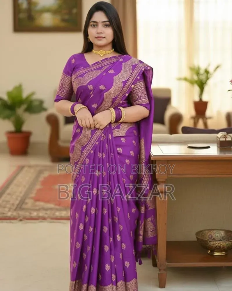 Japani Silk Skin Print Sharee With Blouse Piece