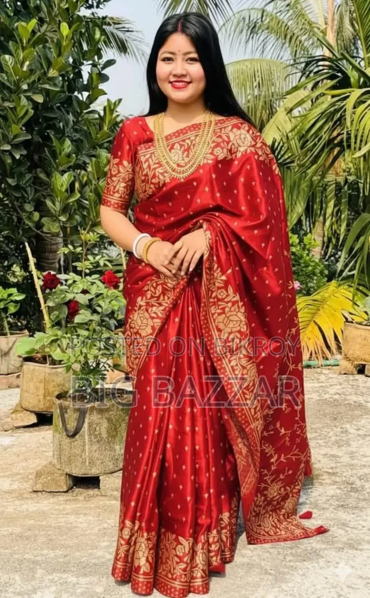 Japani Silk Skin Print Sharee With Blouse Piece
