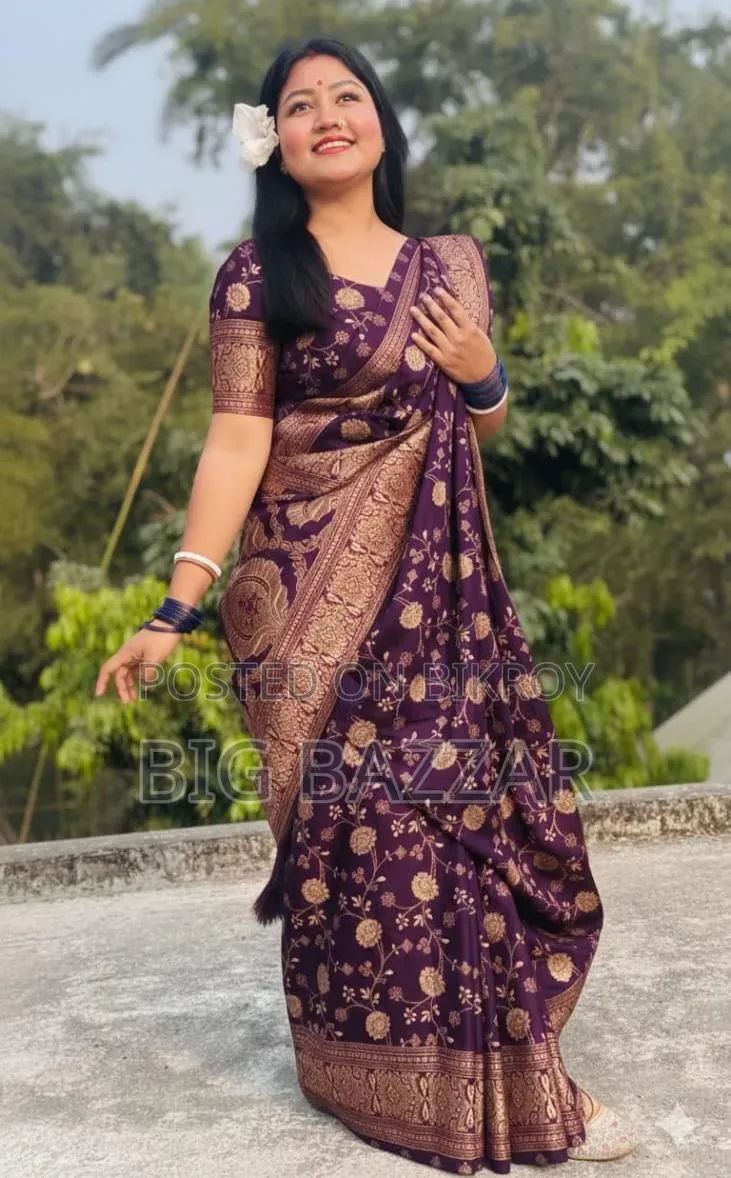 Japani Silk Skin Print Sharee With Blouse Piece