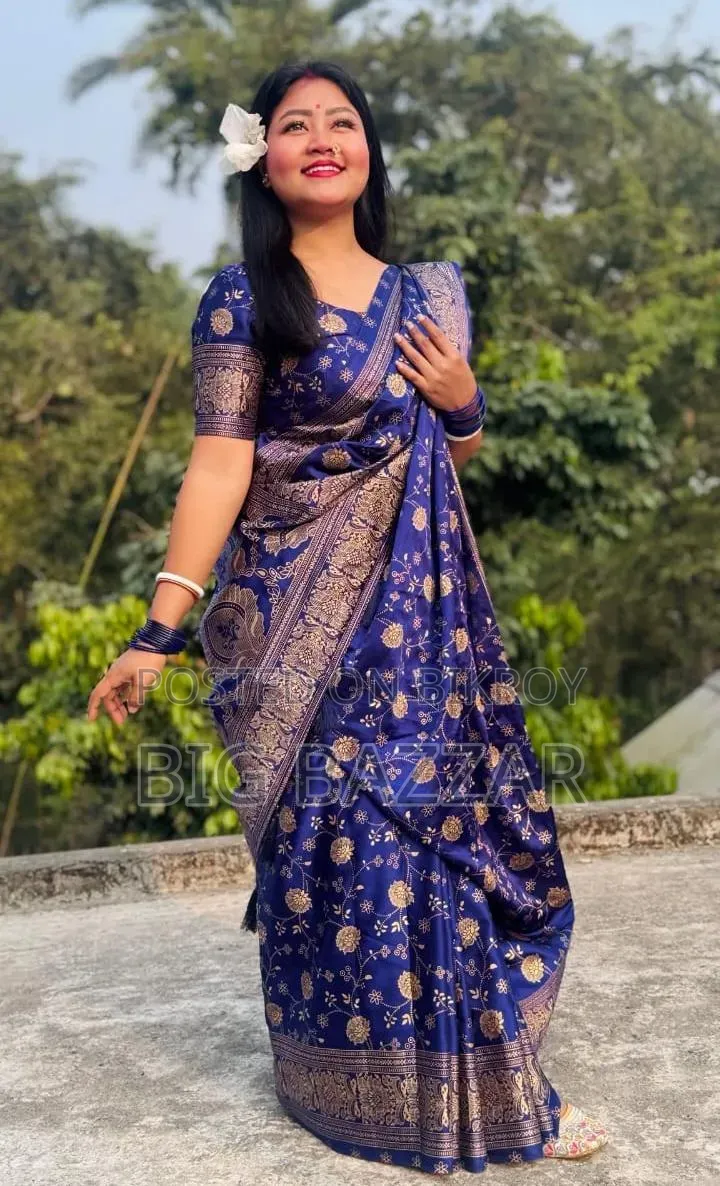 Japani Silk Skin Print Sharee With Blouse Piece
