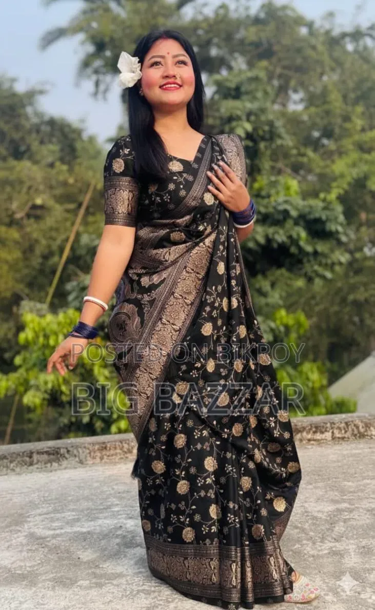 Japani Silk Skin Print Sharee With Blouse Piece