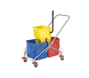 AF08071 Stainless Steel Double Bucket Wringer Mop Trolley SUJA GLOBAL
