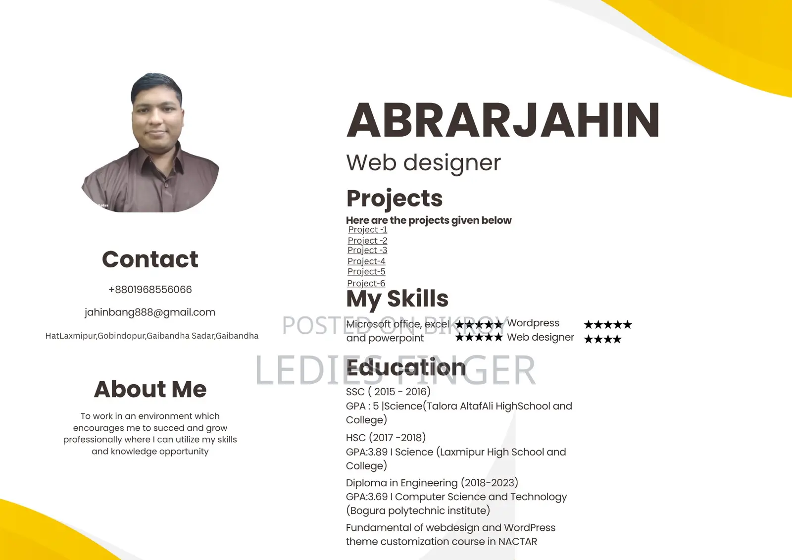 Computing IT CV
