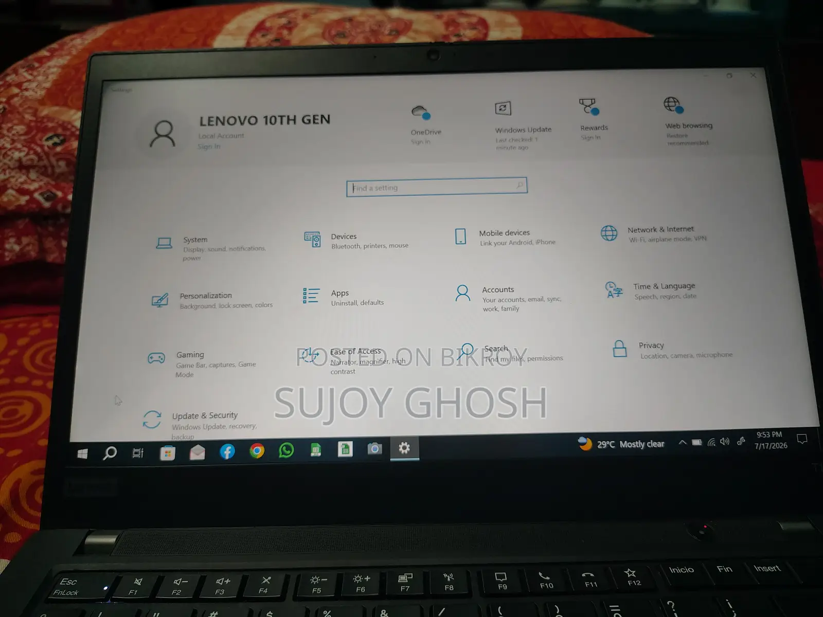 Laptop Lenovo ThinkPad T14 16GB Intel Core I7 SSD 512GB
