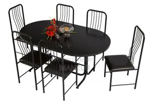Partex Six Seated Dining Table Chair Set (Steel Structure)