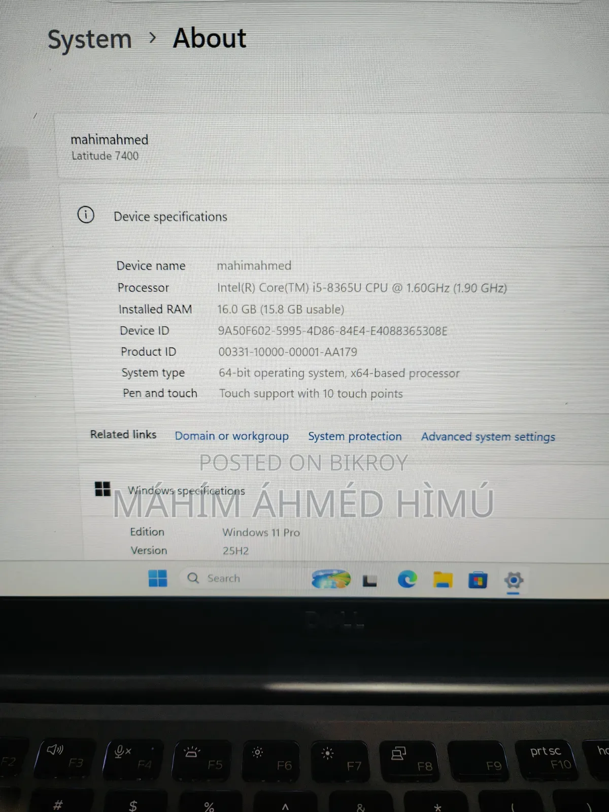 Laptop Dell Latitude 7400 16GB Intel Core I5 SSD 256GB