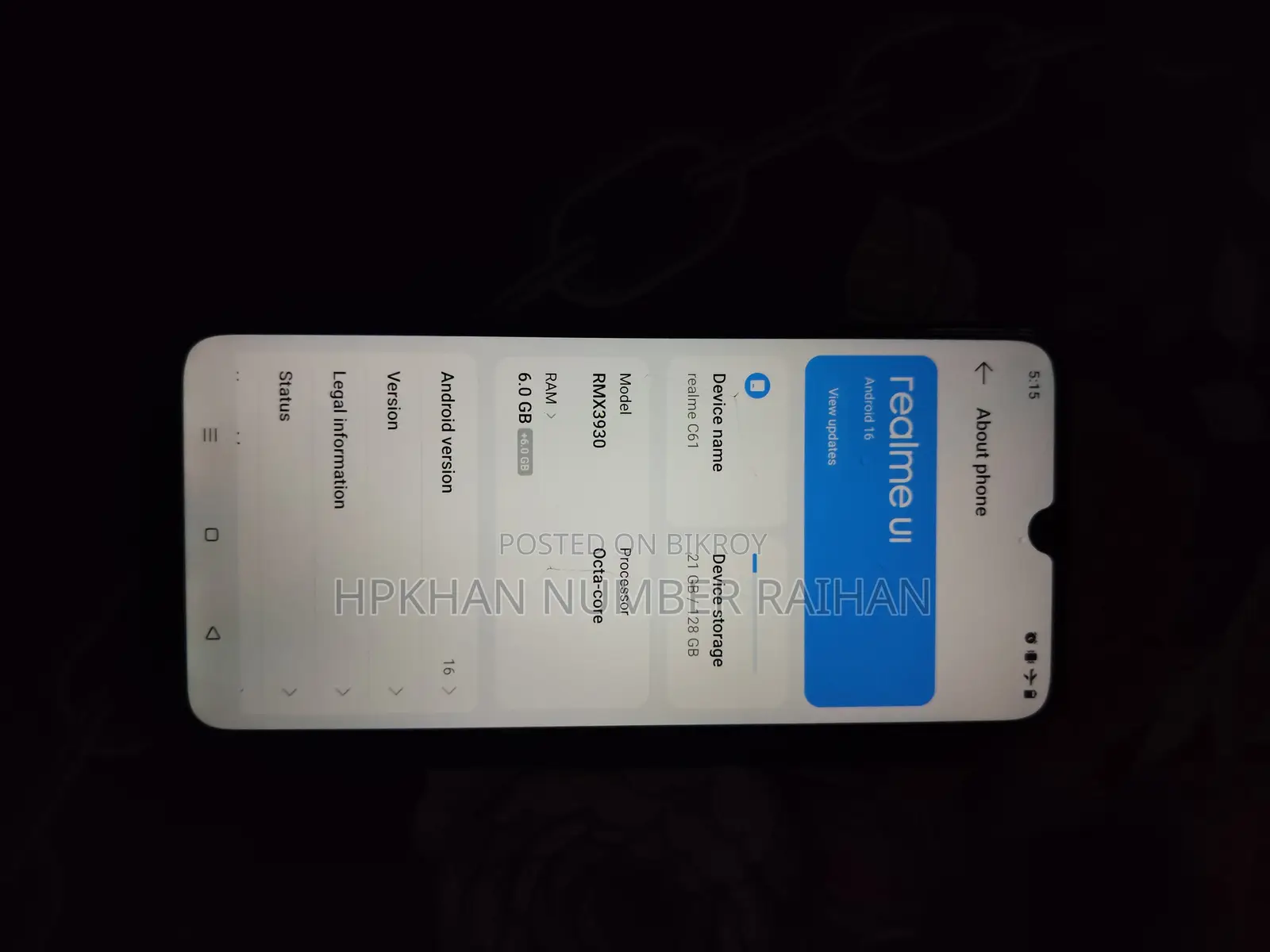 Realme C61 128 GB Black