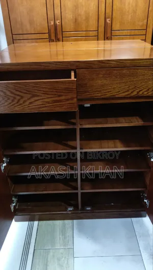 Oak Process Wood Shoe Rack